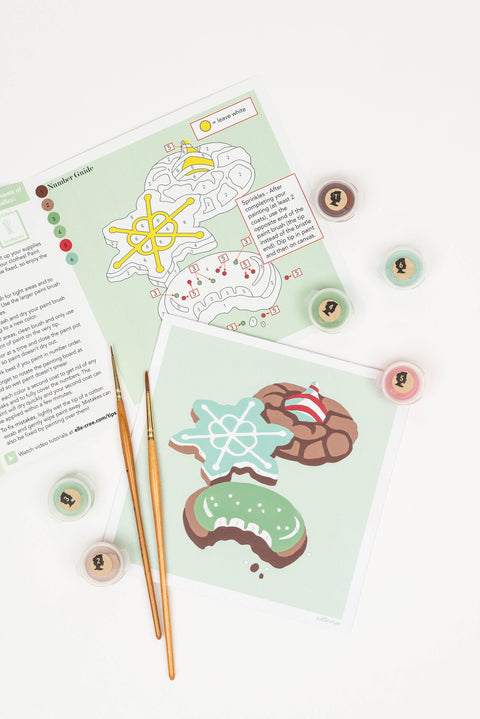 Elle Cree Holiday Cookies MINI Paint-by-Number Kit