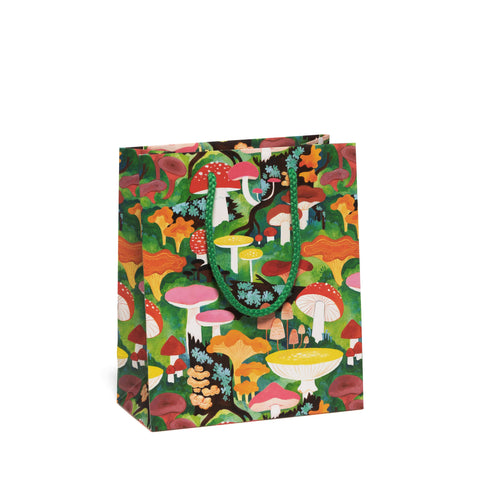 Red Cap Gift Bag Woodland Mushrooms