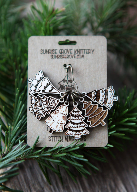 Sunrise Grove Stitch Markers Christmas Tree