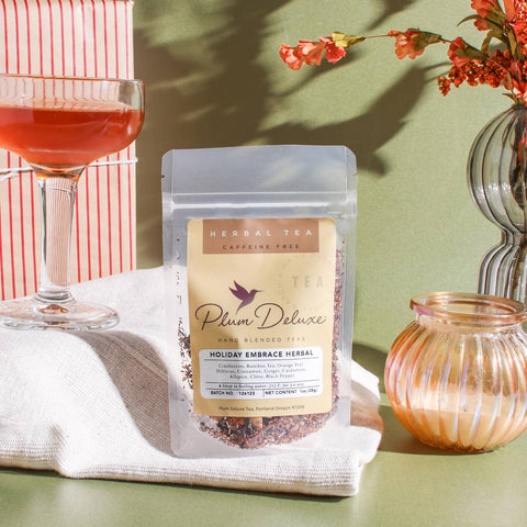 Plum Deluxe Holiday Embrace Herbal Tea (Spiced Cranberry)
