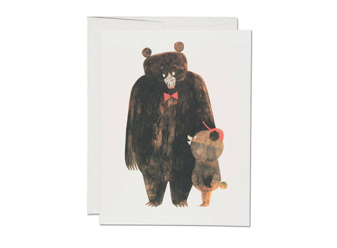 Red Cap Card Daddy Bear Father's Day
