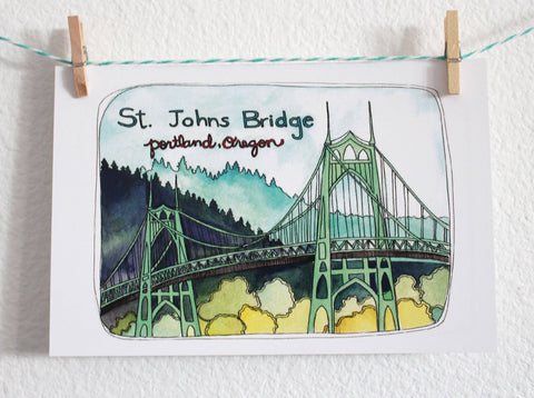 michele maule Postcard St Johns Bridge
