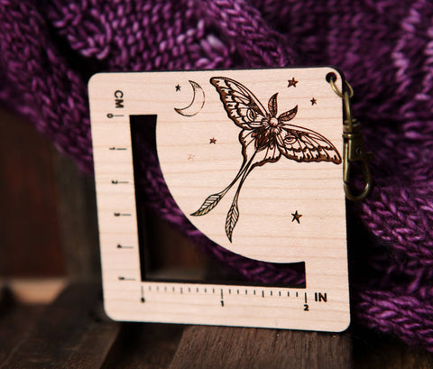 Sunrise Grove Gauge Swatch Ruler Luna Moth