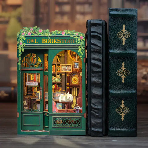 Hands Craft DIY Book Nook Kit: Owl Bookstore