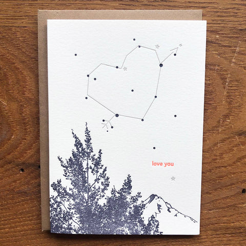 Love You Constellation Heart Lark Press Card