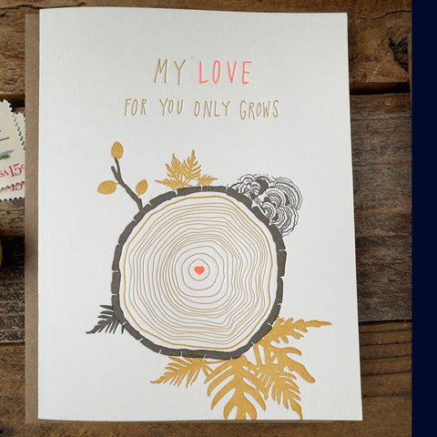 My Love Only Grows Love Lark Press Card