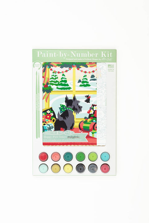 Elle Cree Happy Paw-lidays! Mary Engelbreit Paint-by-Number Kit