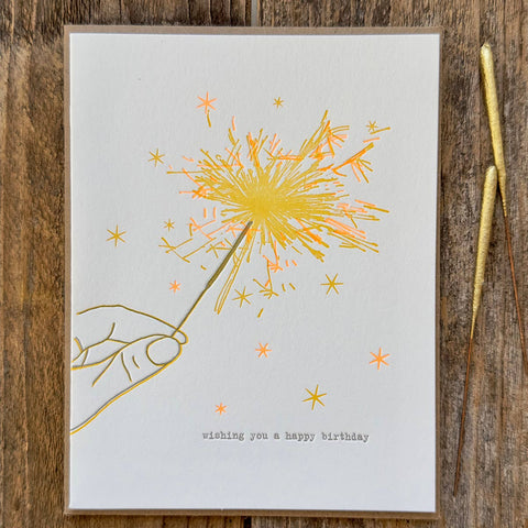 Sparkler Wishes Happy Birthday Lark Press Card