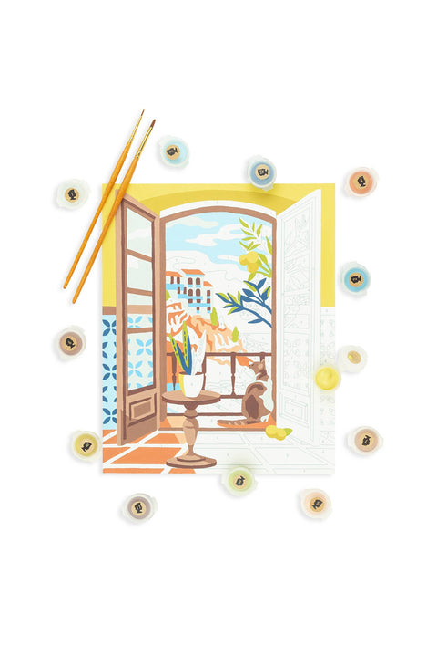 Elle Crée Coastal Catnap Paint-by-Number Kit