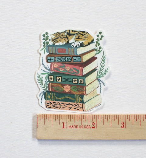 michele maule Sticker Cat Nap with Books