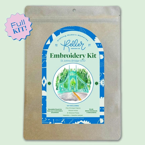 Keller Design Embroidery Kit St. Johns Bridge