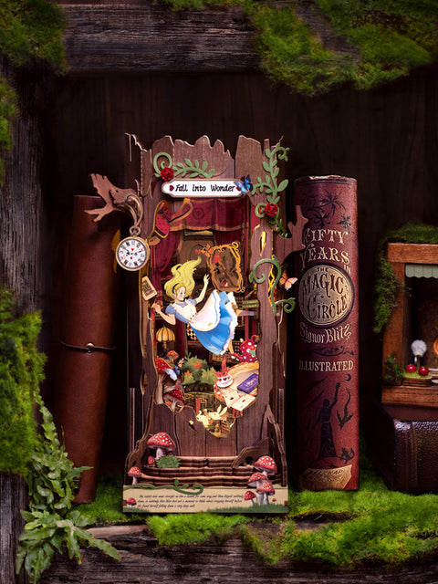 Hands Craft DIY Miniature Book Nook Kit: Fall into Wonder