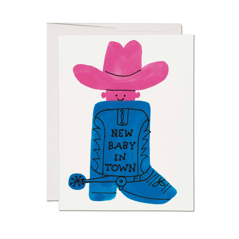 Red Cap Card Boot Baby