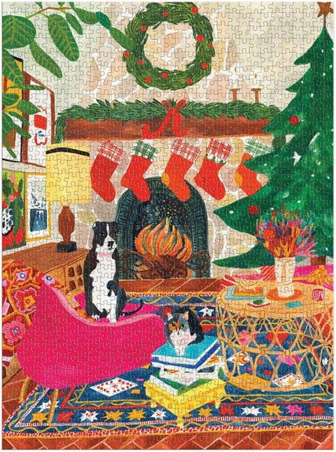 Fireside Friends 1000 Piece Puzzle in Square Box