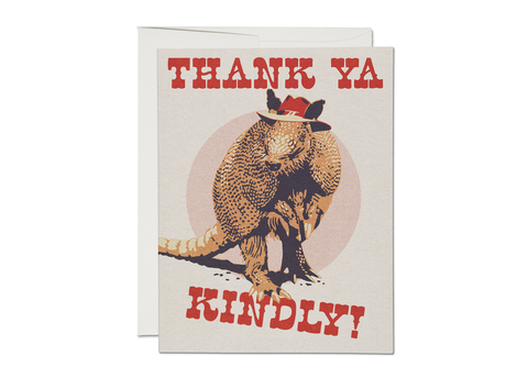 Red Cap Card Thank Ya Kindly