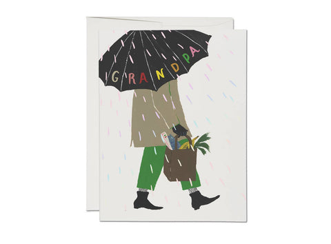 Red Cap Card Grandpa's Umbrella Father's Day