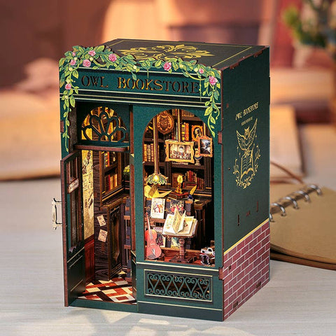 Hands Craft DIY Book Nook Kit: Owl Bookstore