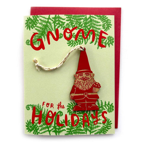 Snowmade Ornament w/ Card Gnome for the Holidays