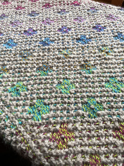 Pressed Flowers Shawl Kit Oatmeal