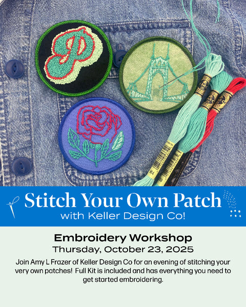 Stitch Your Own Patches – Portland-Inspired Embroidery Workshop (Oct 23)