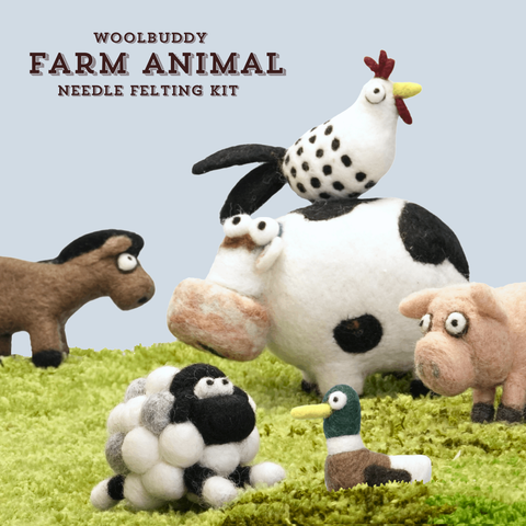 Woolbuddy Needle Felting Farm Collection Kit