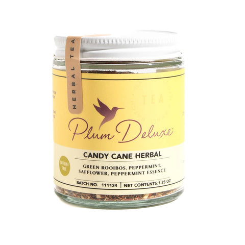 Plum Deluxe Candy Cane Herbal in Glass Jars