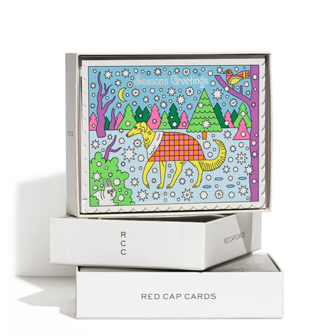 Red Cap Card Cozy Pup Greetings