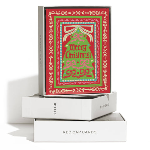 Red Cap Card Christmas Stamp