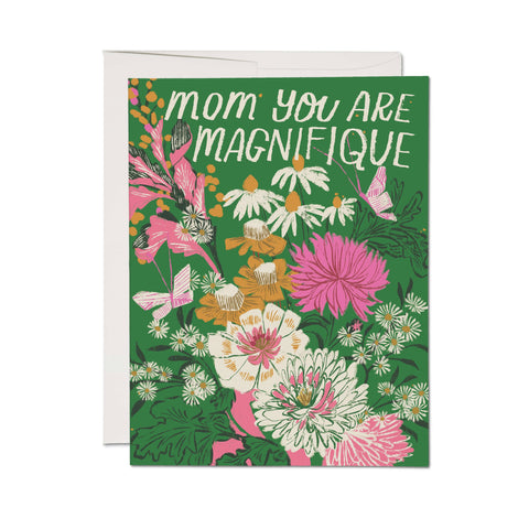 Red Cap Card Magnifique Mom