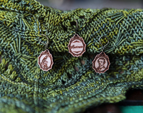 Sunrise Grove Stitch Markers Poe Raven
