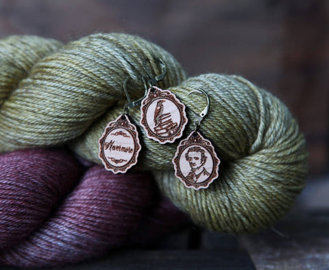 Sunrise Grove Stitch Markers Poe Raven
