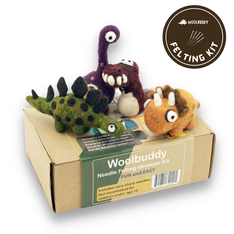 Woolbuddy Needle Felting Dinosaur Kit