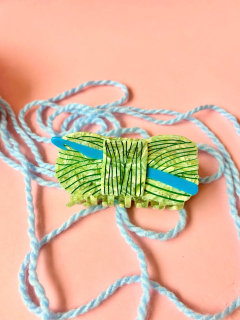 The Peach Fuzz Claw Clip Crochet Yarn