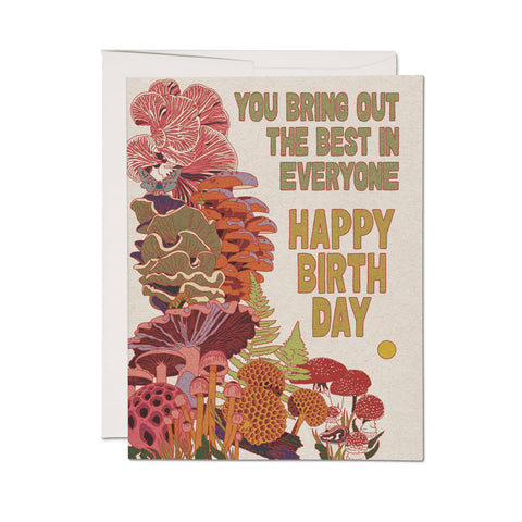 Red Cap Card Fungi Birthday