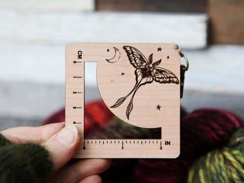 Sunrise Grove Gauge Swatch Ruler Luna Moth