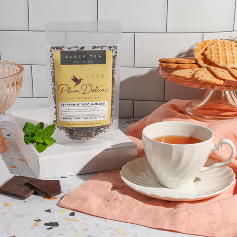 Plum Deluxe Peppermint Mocha Black Holiday Tea