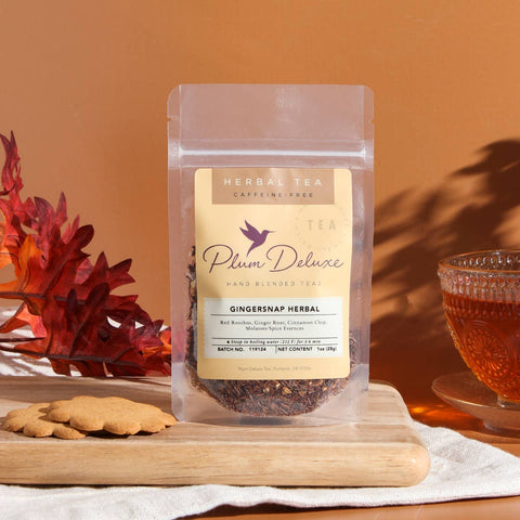 Plum Deluxe Gingersnap Herbal Holiday Tea