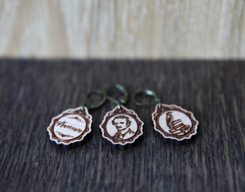 Sunrise Grove Stitch Markers Poe Raven