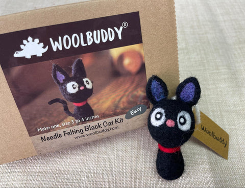 Woolbuddy Needle Felting Black Cat Kit