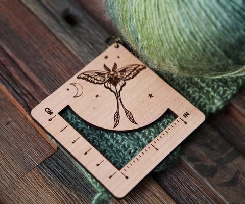 Sunrise Grove Gauge Swatch Ruler Luna Moth