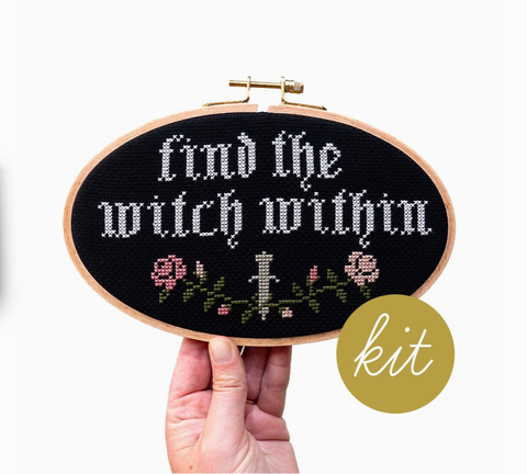 Junebug & Darlin Cross Stitch Kit Find the Witch Within