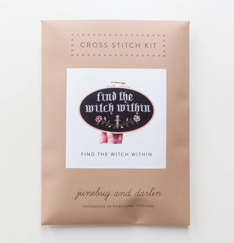 Junebug & Darlin Cross Stitch Kit Find the Witch Within