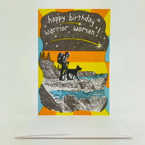 Old School Stationers Happy Birthday Backpacking Card