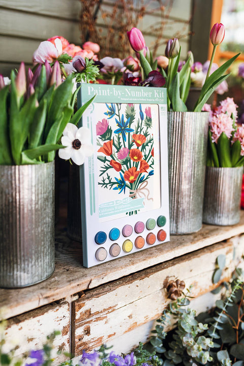 Elle Crée California Wildflowers Paint-by-Number Kit
