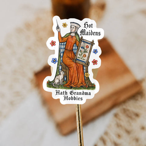 Ace the Pitmatian Sticker Hot Maidens Hath Grand ma Hobbies Medieval