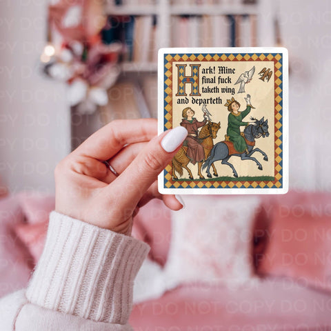 Ace the Pitmatian Sticker  Sarcastic Medieval Funny Swearing