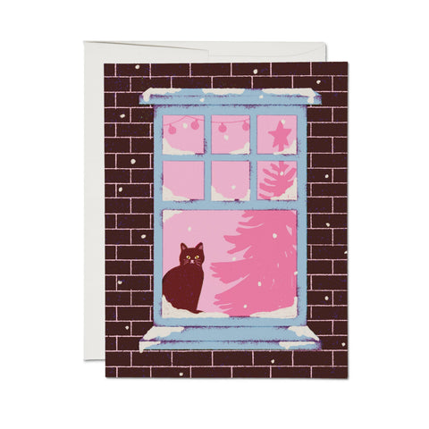 Red Cap Cards Christmas Card Waiting for Santa