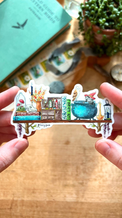 Lizzy Gass Sticker Forest Witch's Shelf