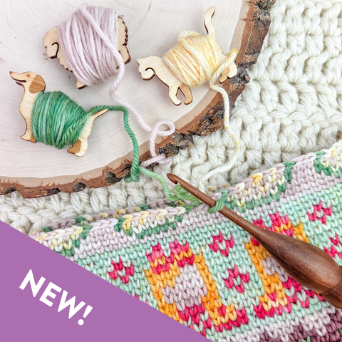TSS Yarn Bobbins End Minders Little Dog