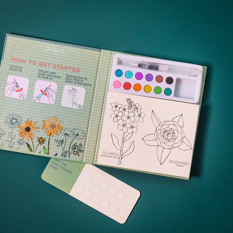 Cate Paper Co. Watercolor Painting Book State Flowers
